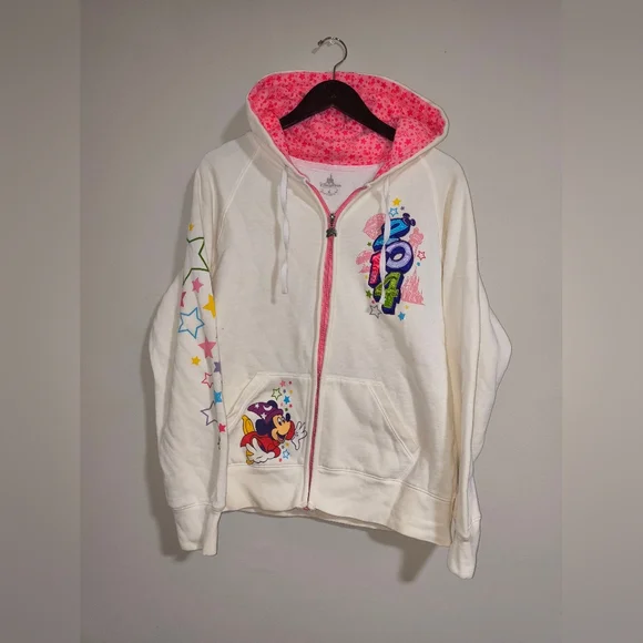 White Disney Parks Mickey 2014 Hoodie - Picture 1 of 3